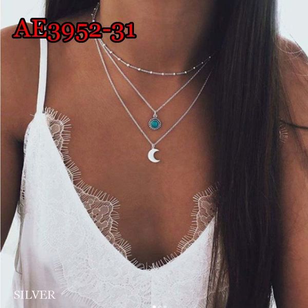

богемия стиль малый бисера ожерелье для женщин boho короткие choker шарм boho ожерелье прохладный шеи ювелирных изделий ae3952-31, Golden;silver