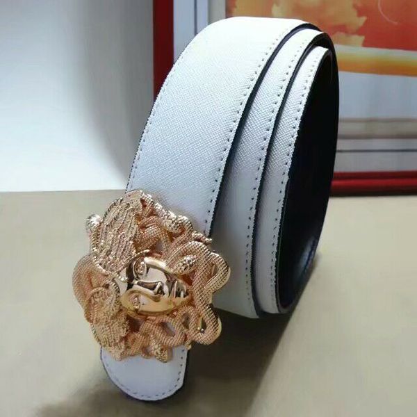 

luxury style medusa genuine leather ceinture belt for mens womens belts designers strap man jeans belts wholesal, Black;brown