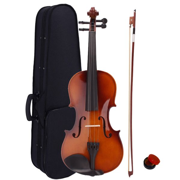 

acoustic violin 4/4 full size with case bow rosin wood color