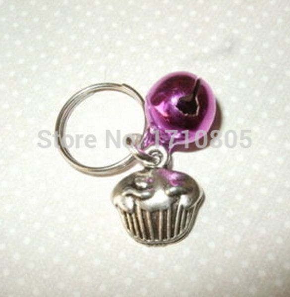 

горячая 50 шт. год сбора винограда способа серебряный кексмикс белл очарование противоугонная брелок подарок fit ключ круг аксессуары ювелир, Blue;slivery