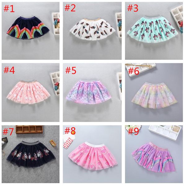 9 colori bambini tutù per bambini gonna con paillettes pettiskirt balletto bambini gonna tutu colorata ragazze arcobaleno sirena unicorno vestito di alta qualità