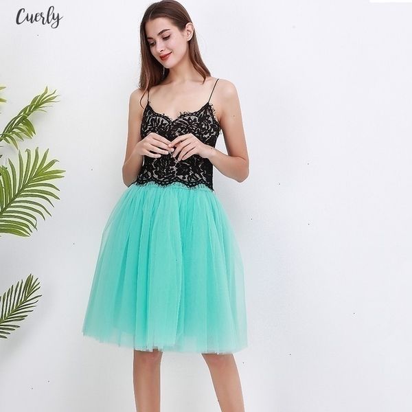 

5 fashion layers 60cm fashion tulle skirt pleated tutu skirts womens lolita petticoat bridesmaids midi skirt jupe saias faldas, Black