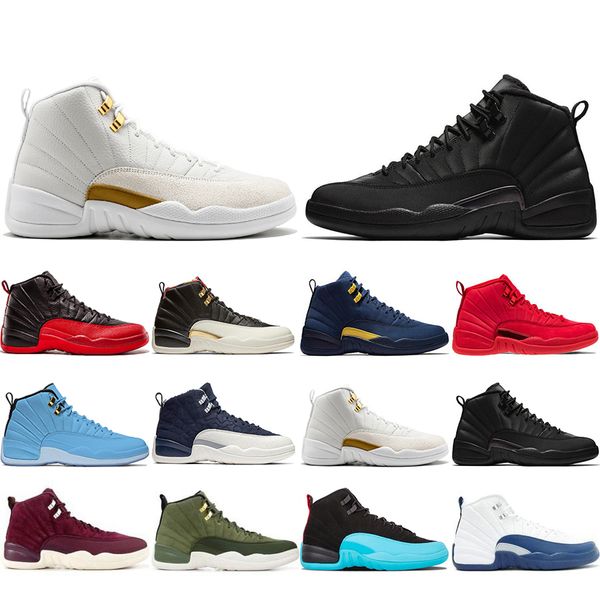 

12 12s Basketball Shoes For Man CNY Michigan Wntr Gym Red NYC Wool Bulls XII Designer Shoe Sports Mens Trainers Sneakers 8-13