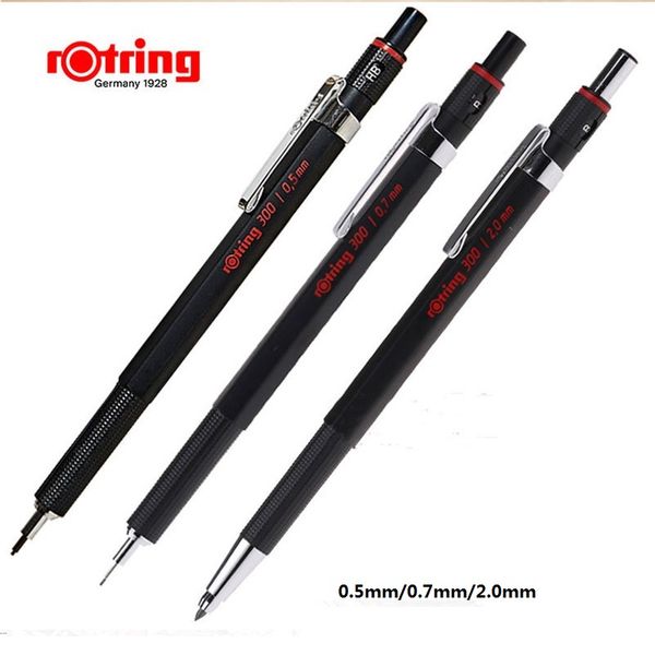 

rotring 300 2.0/0.7/0.5mm mechanical pencil plastic penholder automatic pencil stationery write supplies, Blue;orange