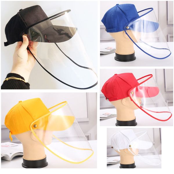 

transparent face shield hat outdoor baseball cap facial mask protection baseball hat anti-fog cap windproof hh9-2979