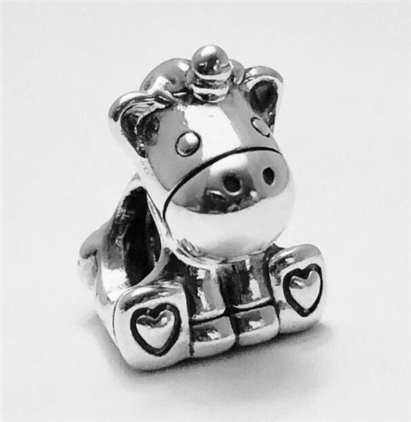 

High Quality Genuine S925 Sterling Silver Bruno Unicorn Charms Fit For Pandora Bracelet DIY Bead Charm