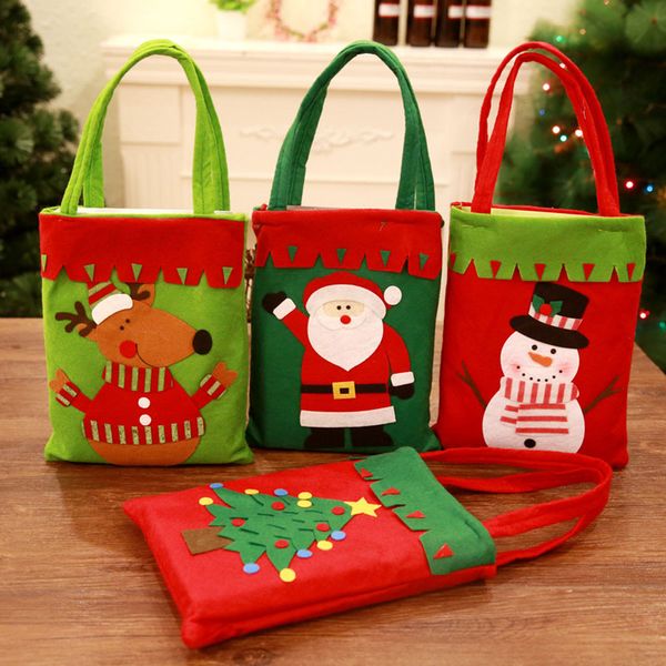 

christmas gift bag for candy christmas santa claus snowman gift candy bag stocking xmas tree party home decor bags l*5