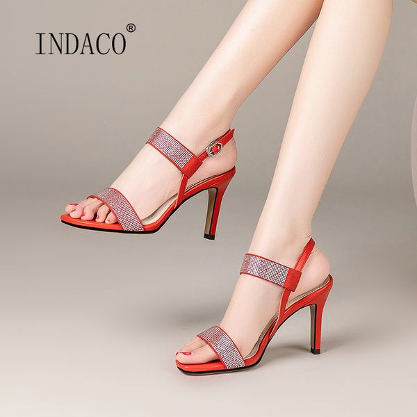 

women sandals summer shoes ladies sandals leather high heels white black 2020 new summer