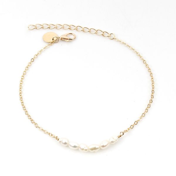 

simple foot chain pearl anklets for women gold silver bohemian adjustable ankle bracelets summer beach jewelry, Red;blue