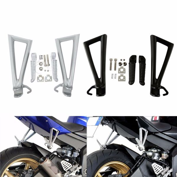 

motorcycle rear passenger footrest foot pegs bracket set for yamaha yzf-r6 2006-2017
