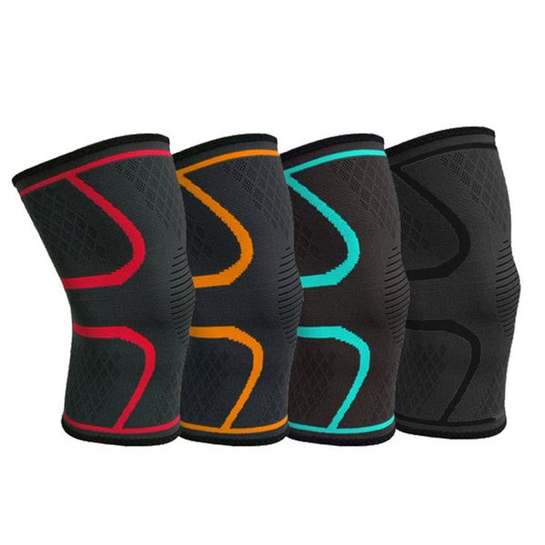 

1pcs fitness running cycling knee support braces elastic nylon sport compression knee pad sleeve for basketball volleyball, Black;gray