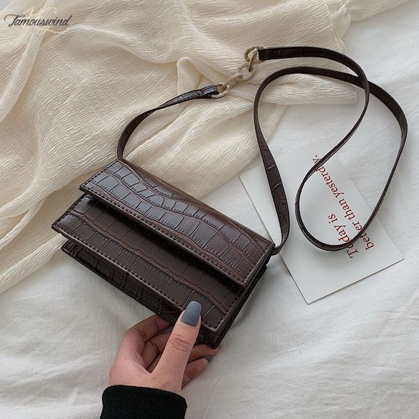 

мини-каменный узор crossbody сумки для женщин 2020 искусственная кожа кошельки и обложки сумки новый дизайнер дамы плечо сумка-мессенджер