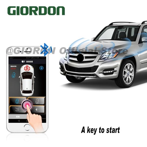

mobile phone control car pke one key start anti-theft system mobile phone remote start remote open rear box function