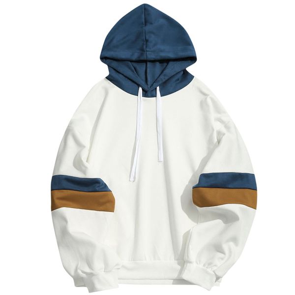 

jaycosin 2019 hooded shirt sweatshirt brand men's casual patchwork stitching parallel bars slim hoodie jacket hip hop headscarf, Black