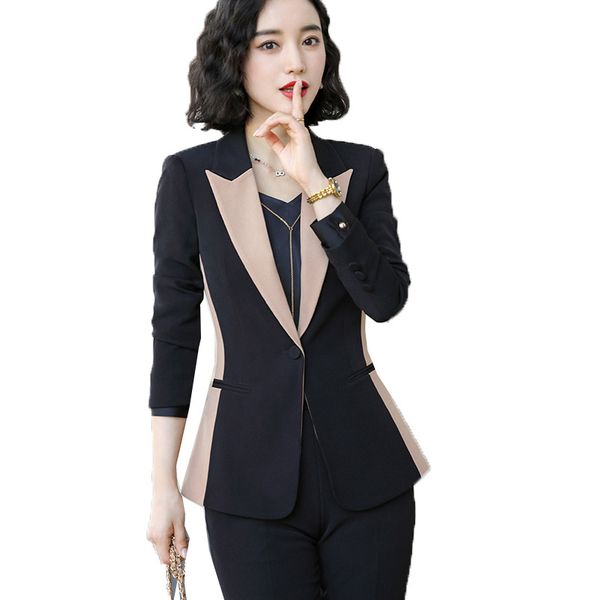 

suit woman high-end professional suit woman autumn and winter new long sleeve fashion casual women two piece outfits, White