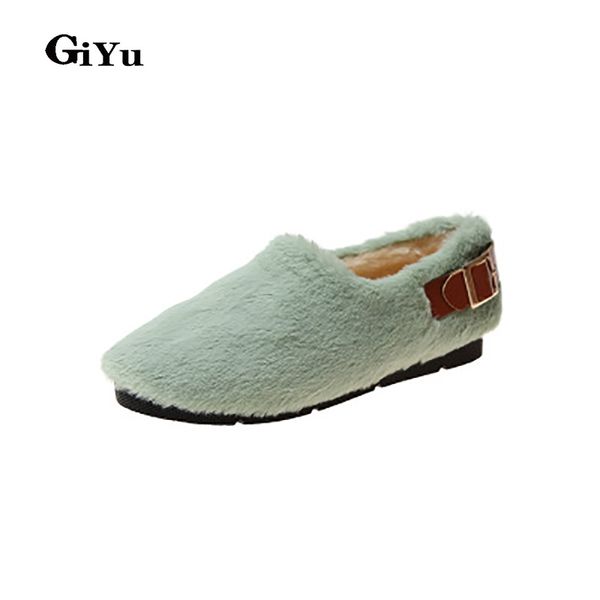 

2019 winter new ladies korean short plush shoes comfortable warm bread shoes a pedal lazy women's wholesale, Black