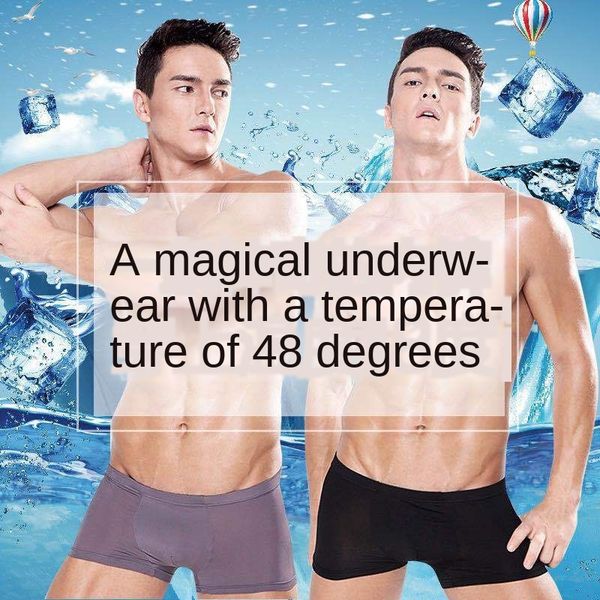 

6clvs thin traceless men's underwear traceless boxer pants breathable comfortable youth transparent four-corner pants men's underw, Black;white