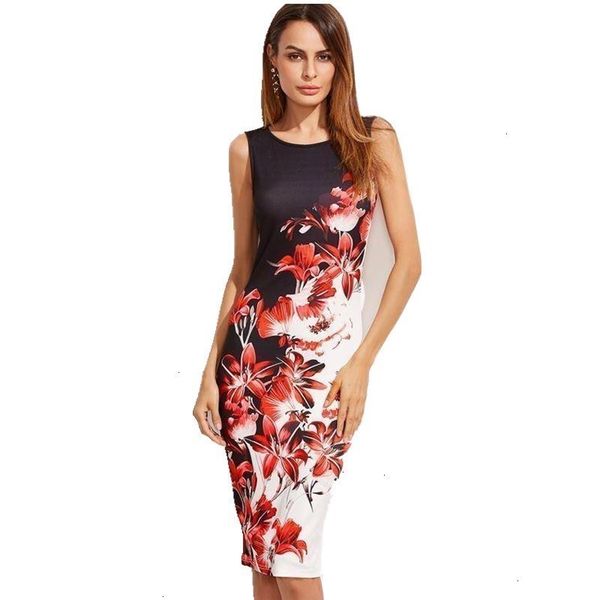 

designer dress ladies dresses women summer sleeveless female print large sizes bodycon dress casual slim midi dress designer clothes, Black;gray