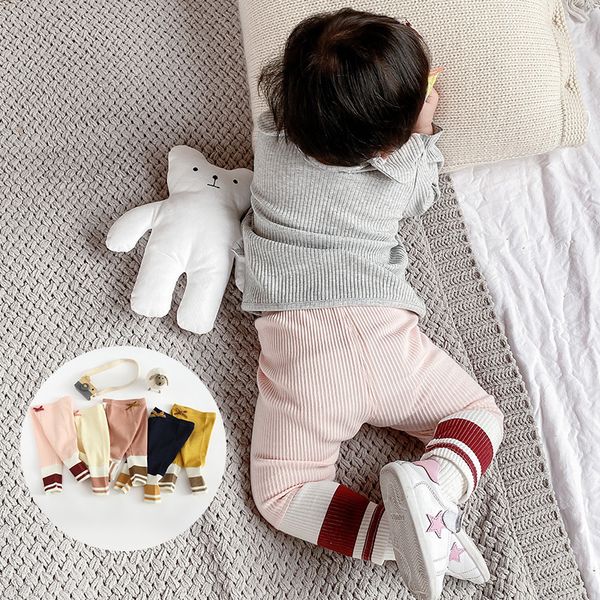 

new spell color striped children bottoming pants spring and autumn baby leggings--year-old boy pants, Blue