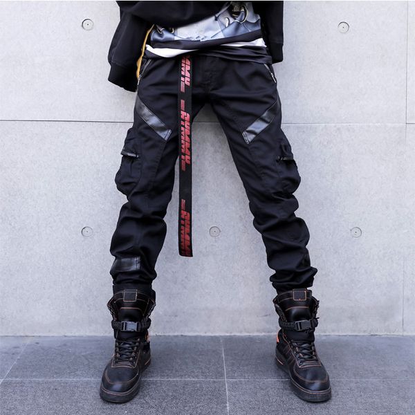 

autumn 2018 new japanese streetwear pants men, Black
