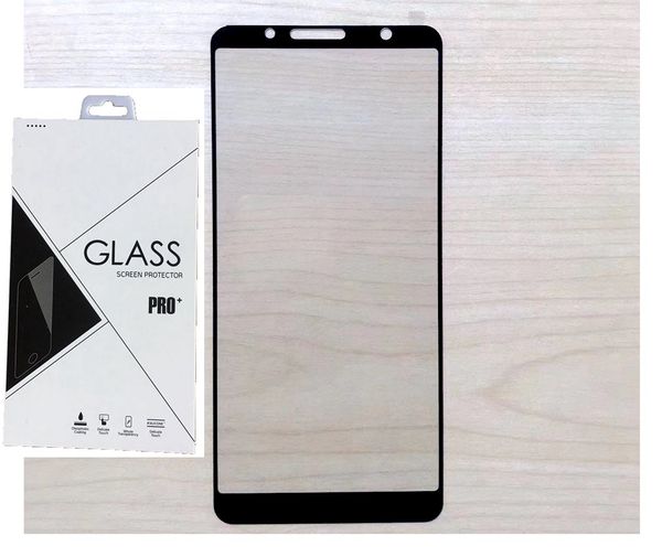 

9h full cover tempered glass screen protector silk printed for alcatel 3v 2019 100pcs with retail package