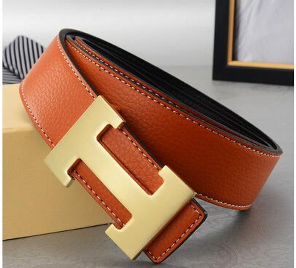 

letters han edition youth leisure belt leather tide joker smooth belt buckle belts students simple pure cowhide, Black;brown