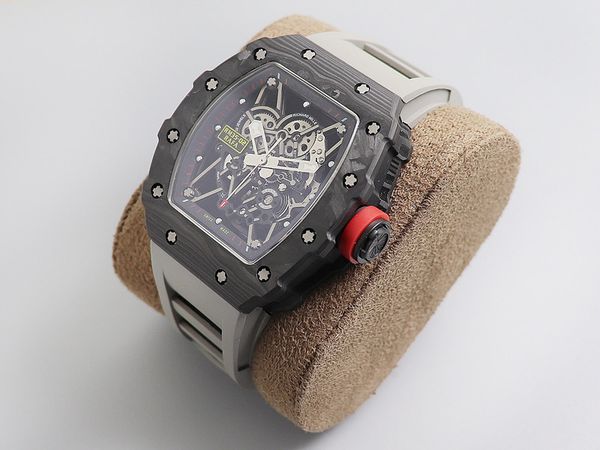 

kv наручные часы автоматические часы циферблат rm35-02 углеродного волокна амортизатор водонепроницаемых 100м мужчин механические мужские ча, Slivery;brown