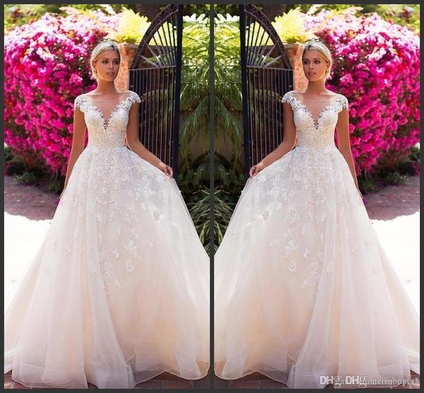 

2019 new arrival a line organza beach country wedding dresses bridal gowns 2019 abiti da sposa wedding gowns south africa princess dresses, White