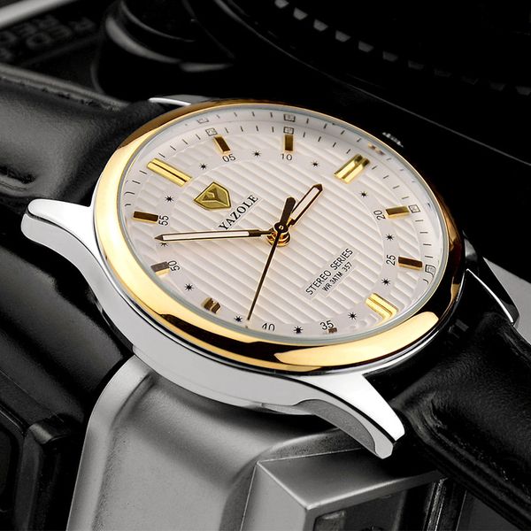 

yazole 357 business men wrist watch male quartz wristwatches 2017 watches men relogio masculino, Slivery;brown