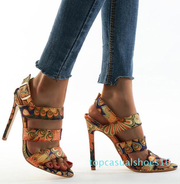 

дизайнеѬ-ral printed strappy дизайнеѬ вокие каблђки мода лео обђв t61, Black