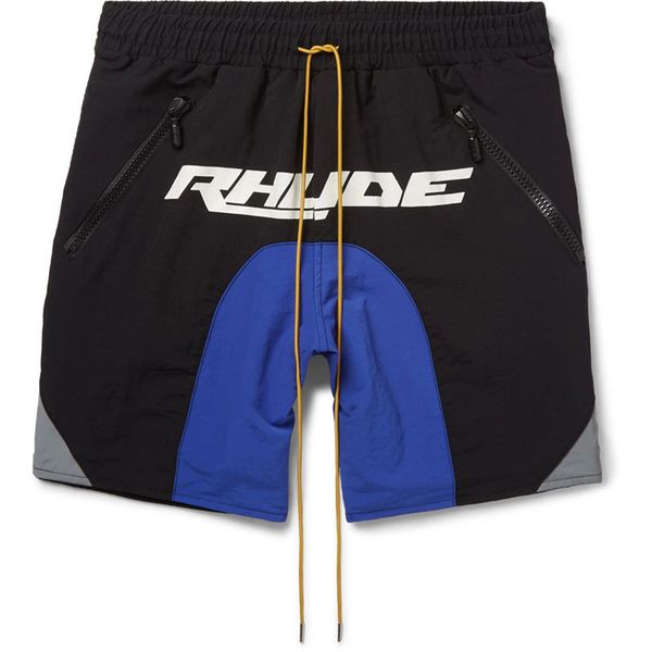 

2020 new men gyms fitness loose shorts bodybuilding joggers summer quick-dry cool short pants male beach sweatpants, Black;blue