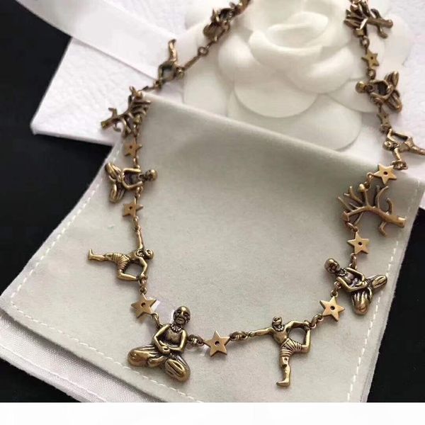 

selling fashion avant-garde yoga buddha designer jewelry unique trend designer necklace, Silver