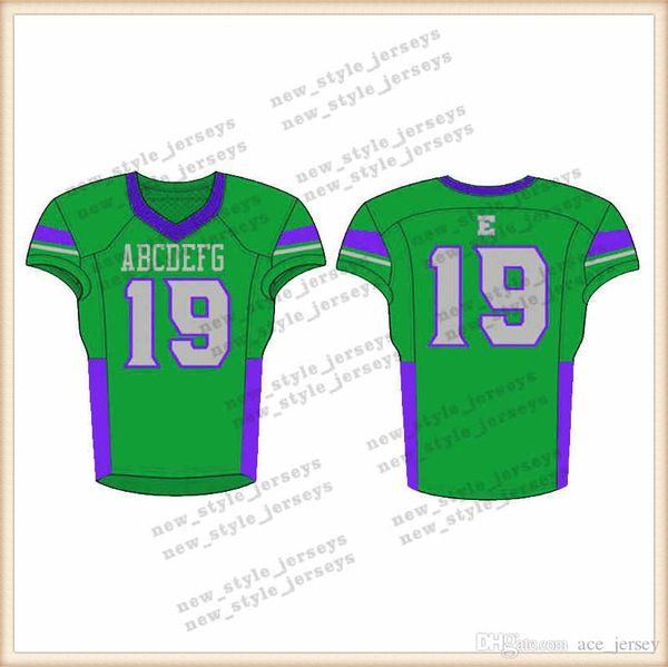 

138 Men 2019 Youth Football Jerseys Army Green Wine Red Embroidery Logos Stitched Custom Any name Any number Jerseys