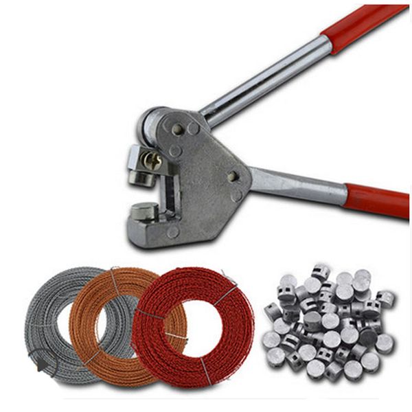 

sealing pliers kits security red plastic coated handle lead sealing plier tool set for seal water meter anti-theft