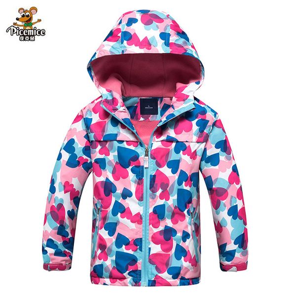 

girl polar fleece waterproof jacket 2019 spring autumn children coats sport casual kids jackets double-deck windproof jackets, Blue;gray