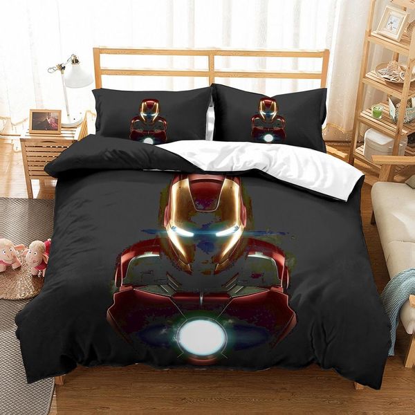 Black Gold Duvet Cover Set Avengers Alliance Bedding Set With 2