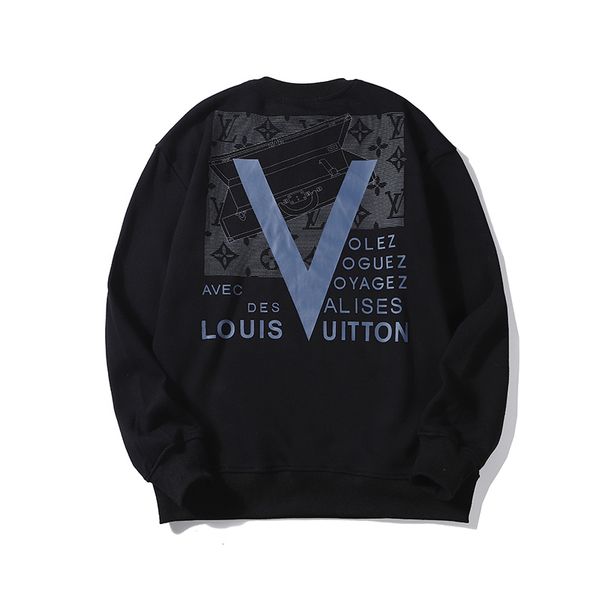 

vl designer mens hoodies classic luxury sweatshirts fashion simple letter logo black white street wear couple wild hoodie, White;black