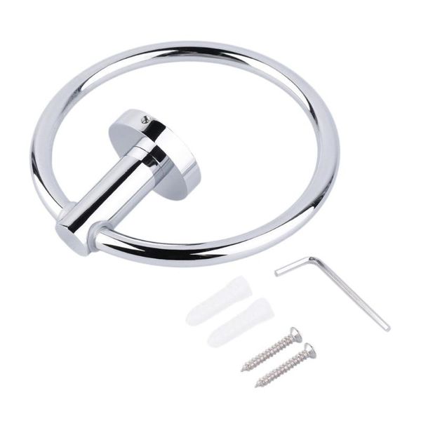 

stainless steel round style wall-mounted towel ring holder hanger bathroom