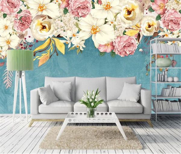 

роспись обоев европа и сша дворец royal flower blossom home decor гостиная облицовка стен обои