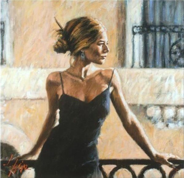 

fabian perez "'balcony at buenos aires iii" home decor handcrafts /hd print oil painting on canvas wall art canvas pictures 2