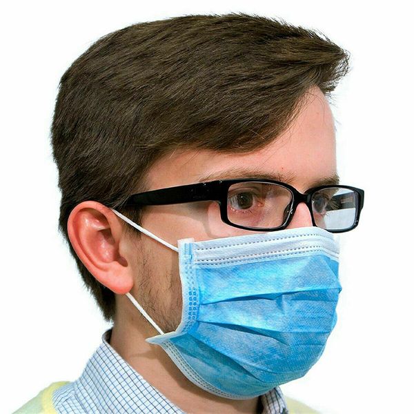 

dhl готов к отправке! 500x одноразовые маски для лица 3ply гигиеническая маска антипылевая с эластичной петлей защитная маска защита от пыли