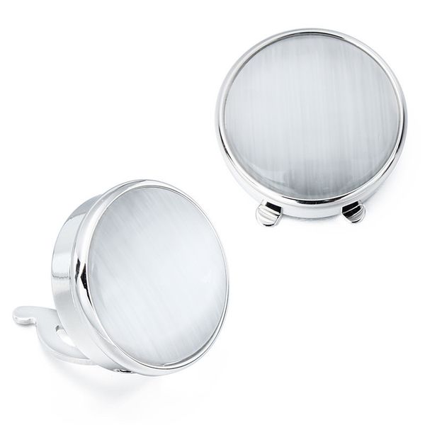 

hawson stone button cover for men sh190727, Silver