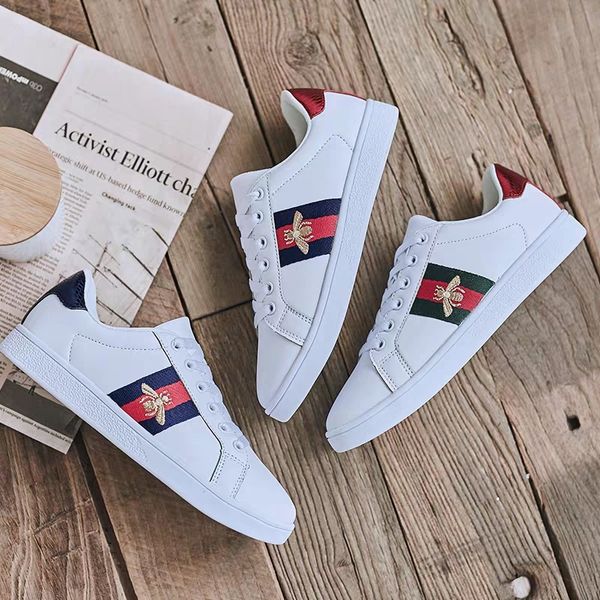 

g1 высокое качество роскошный дизайнергуччимужчиныкроссовок мужчины женщины повседневная обувь из натуральной кожи асе пчелиный кроссовок, Black