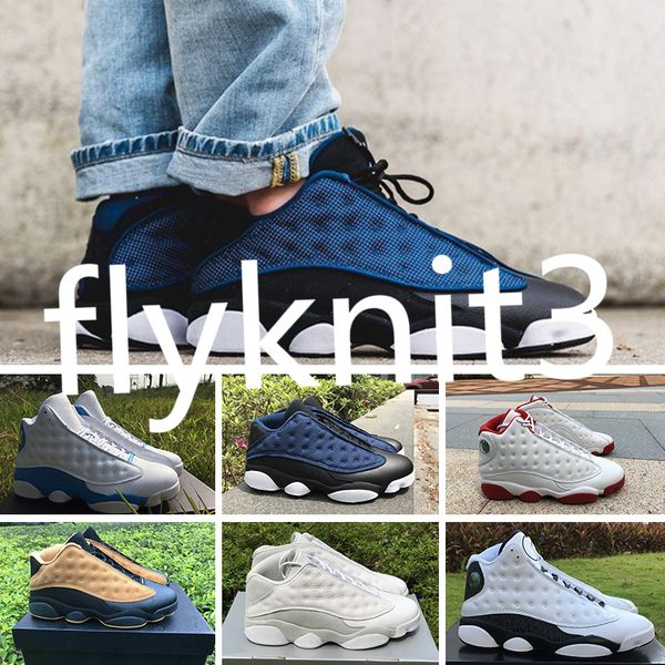

nike air jordan original aj aj13 высокое качество 13 13 s мужчины женщины уличная обувь разводят белый черный коричневый синий голограмма кр