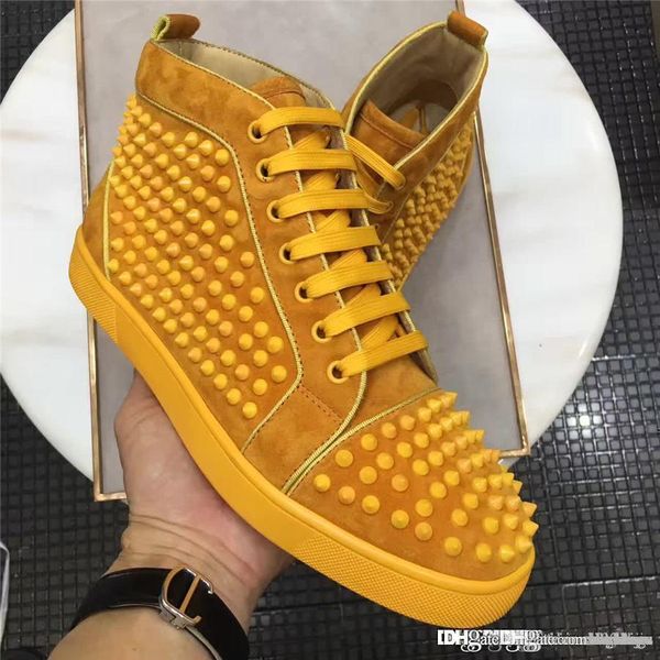 

yellow rivet christians multicolored new red bottoms loafers red soles fi new tide men fashionable trendy