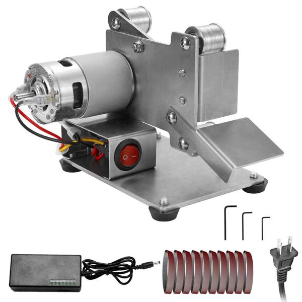 

multifunctional grinder mini electric belt sander diy polishing grinding machine cutter edges sharpener