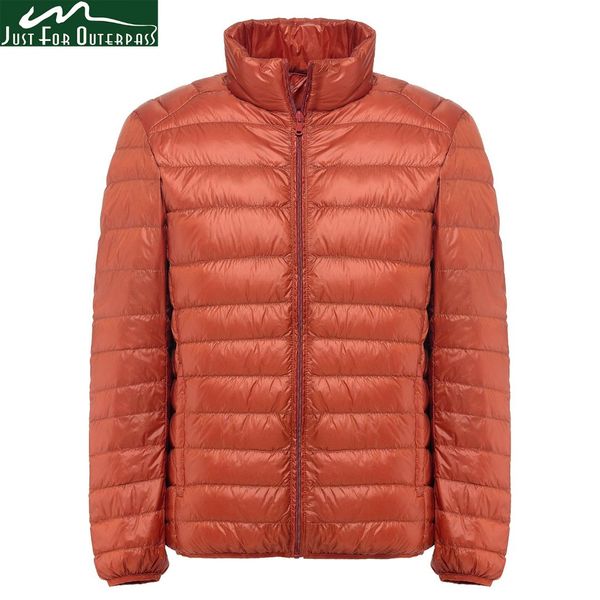 

2019 new winter down jacket men 90 white duck down jacket stand collar ultralight male parka chaqueta pluma hombre, Black