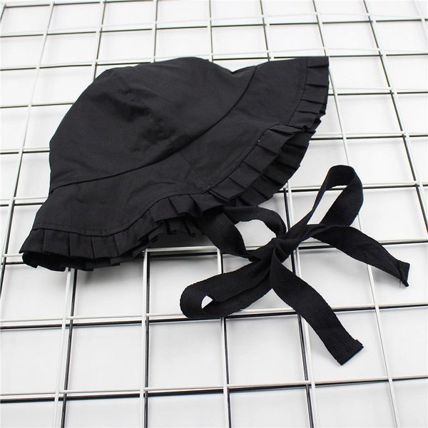 

spring and summer fisherman hat ruffled loose hat women korean version of the wild pot cap bow tie cap bucket sun hat beanies, Blue;gray