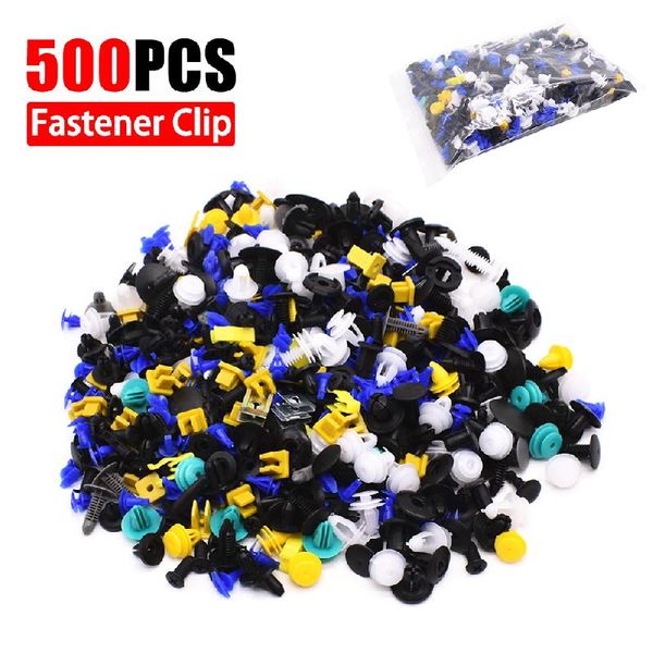 

500pcs mixed auto car fastener clip bumper fender trim plastic rivet door panel