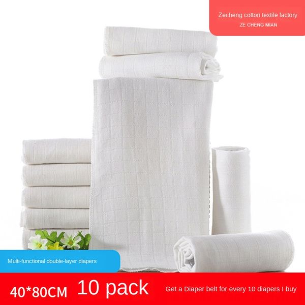 

white cotton high-temperature washed s non-s towel diaper infant double-layer diaper pad gauze saliva towel face cleaning